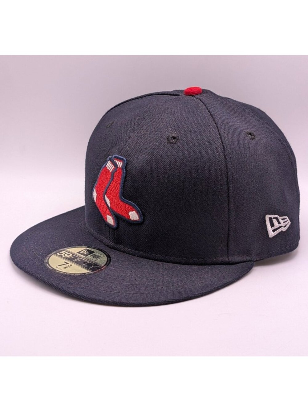 Boston Red Sox Hat Cap 7 3/8 New Era Fitted 59Fifty Alt Logo Socks On Field NEW